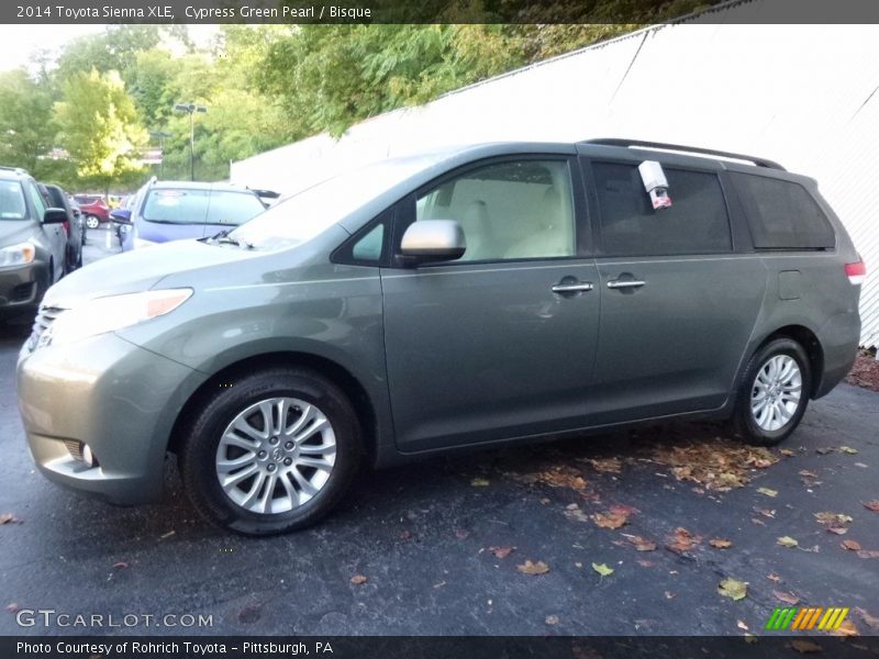 Cypress Green Pearl / Bisque 2014 Toyota Sienna XLE