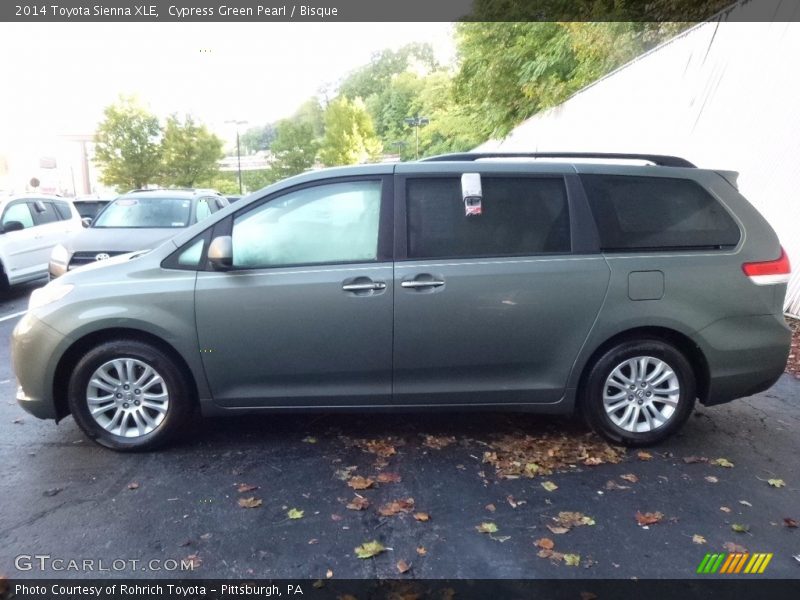 Cypress Green Pearl / Bisque 2014 Toyota Sienna XLE