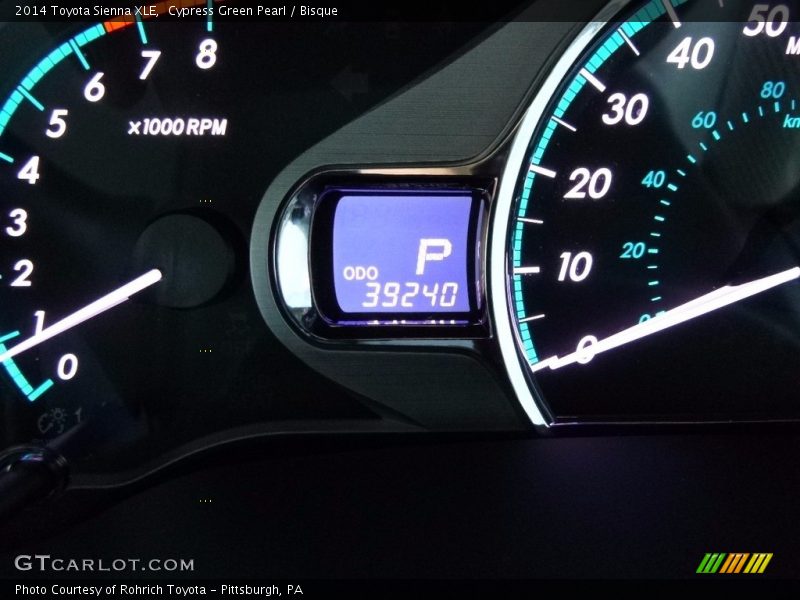 Cypress Green Pearl / Bisque 2014 Toyota Sienna XLE