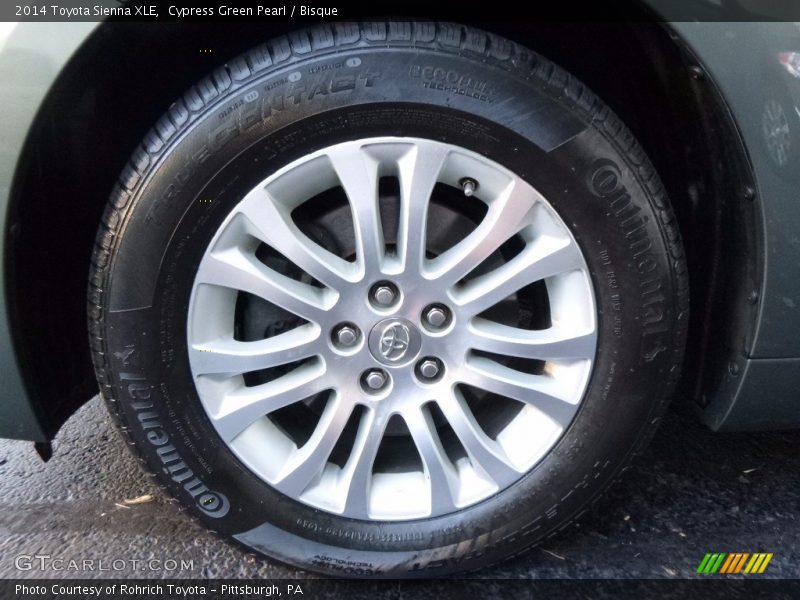 Cypress Green Pearl / Bisque 2014 Toyota Sienna XLE