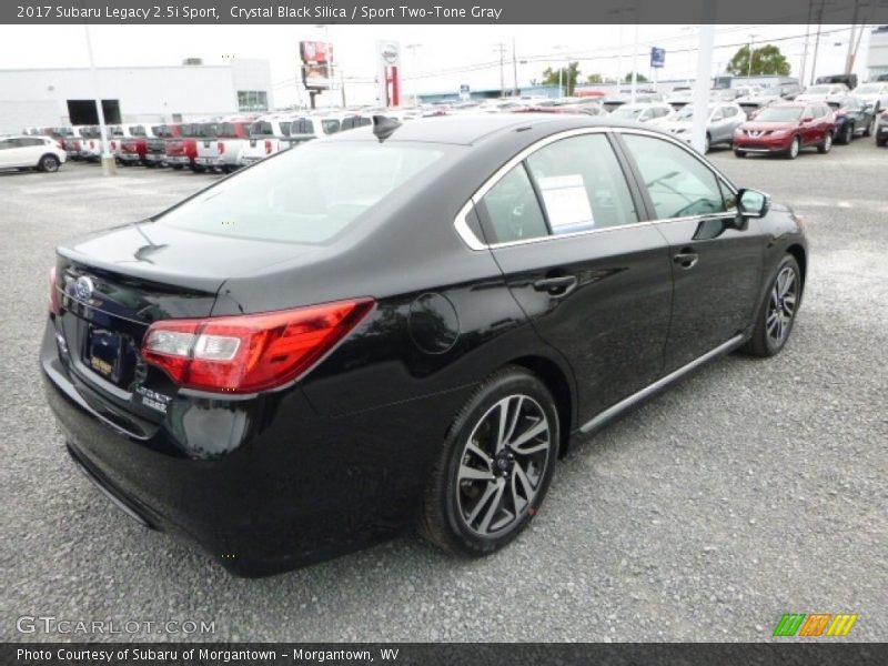 Crystal Black Silica / Sport Two-Tone Gray 2017 Subaru Legacy 2.5i Sport