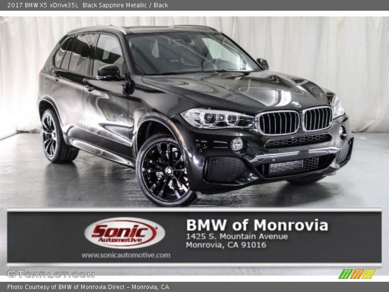 Black Sapphire Metallic / Black 2017 BMW X5 xDrive35i