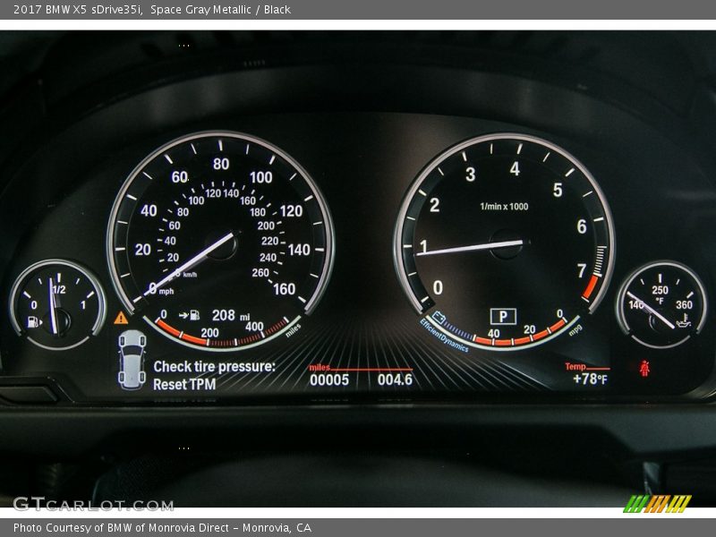 Space Gray Metallic / Black 2017 BMW X5 sDrive35i