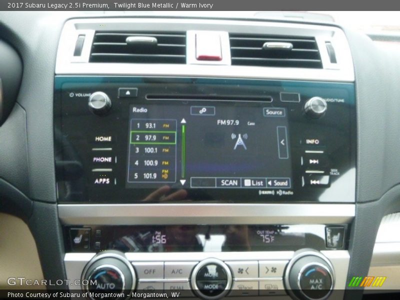 Twilight Blue Metallic / Warm Ivory 2017 Subaru Legacy 2.5i Premium