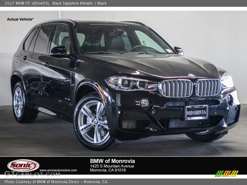 Black Sapphire Metallic / Black 2017 BMW X5 xDrive50i