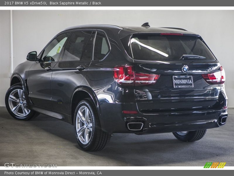 Black Sapphire Metallic / Black 2017 BMW X5 xDrive50i