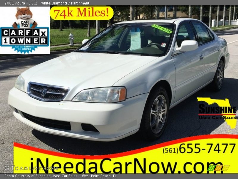 White Diamond / Parchment 2001 Acura TL 3.2