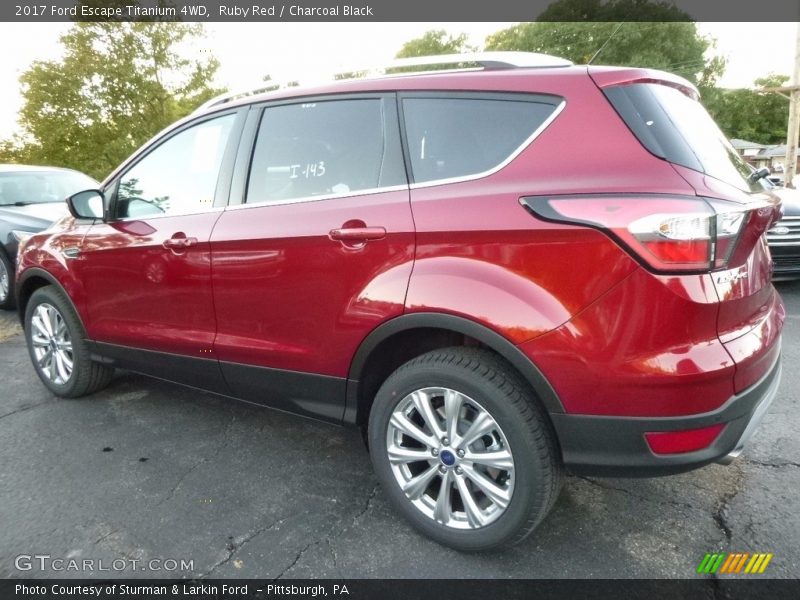 Ruby Red / Charcoal Black 2017 Ford Escape Titanium 4WD