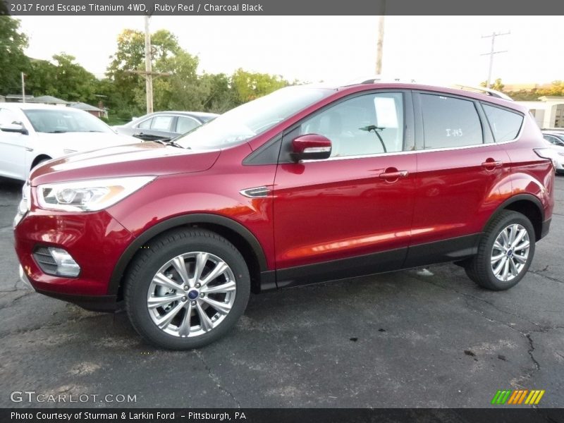 Ruby Red / Charcoal Black 2017 Ford Escape Titanium 4WD