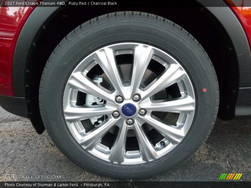 Ruby Red / Charcoal Black 2017 Ford Escape Titanium 4WD