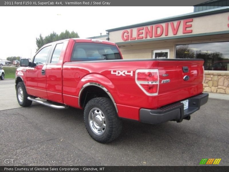 Vermillion Red / Steel Gray 2011 Ford F150 XL SuperCab 4x4