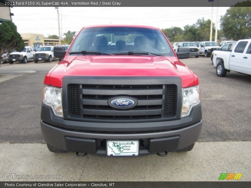 Vermillion Red / Steel Gray 2011 Ford F150 XL SuperCab 4x4