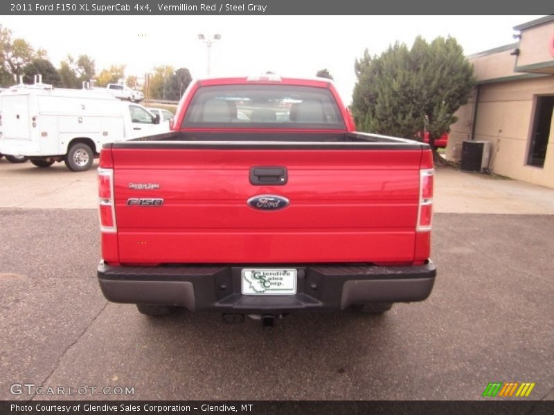 Vermillion Red / Steel Gray 2011 Ford F150 XL SuperCab 4x4