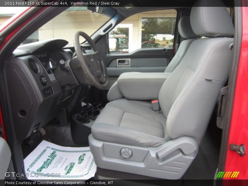 Vermillion Red / Steel Gray 2011 Ford F150 XL SuperCab 4x4