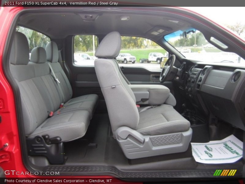 Vermillion Red / Steel Gray 2011 Ford F150 XL SuperCab 4x4
