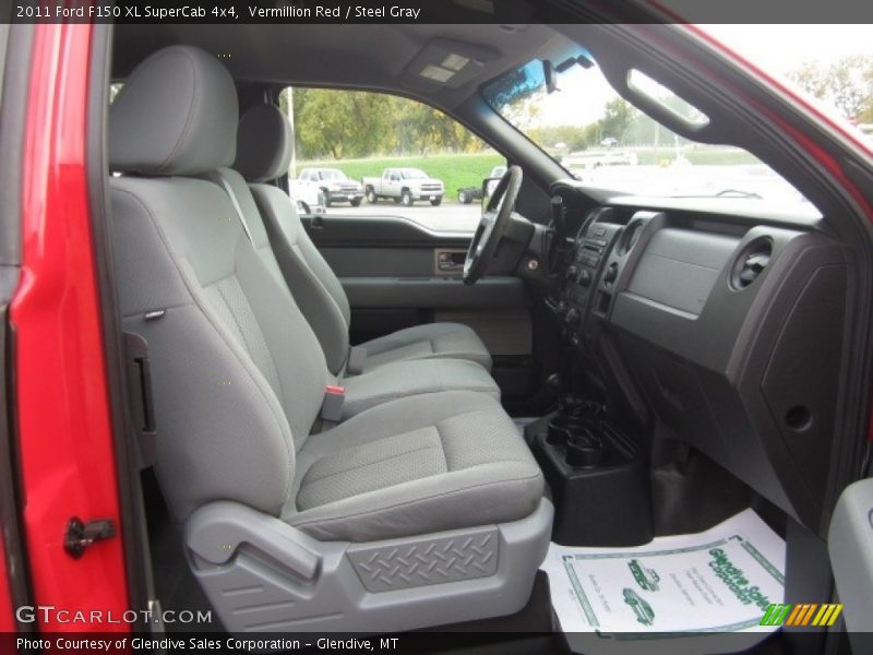 Vermillion Red / Steel Gray 2011 Ford F150 XL SuperCab 4x4