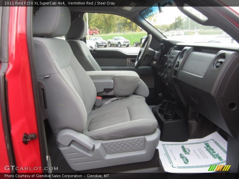 Vermillion Red / Steel Gray 2011 Ford F150 XL SuperCab 4x4