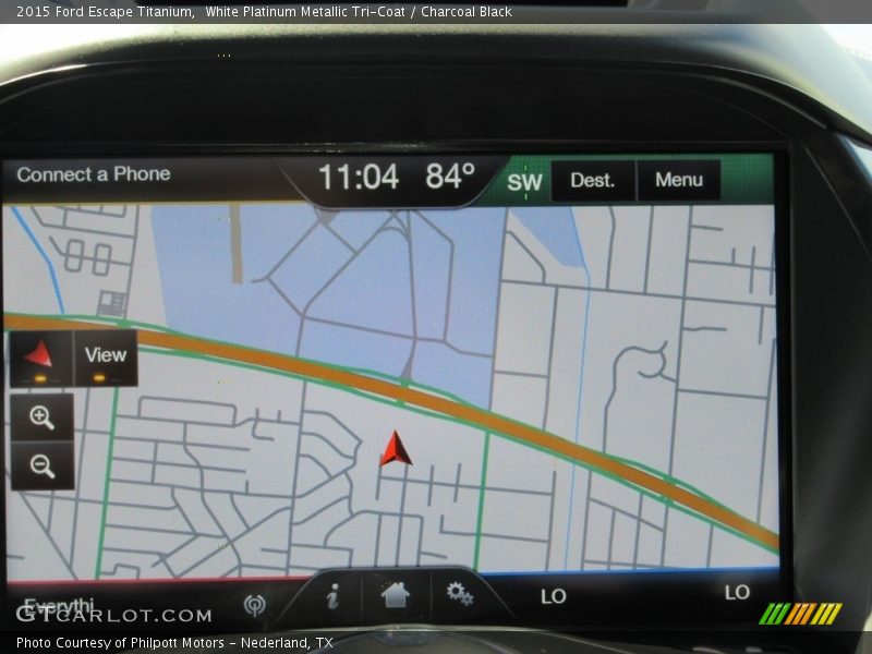 White Platinum Metallic Tri-Coat / Charcoal Black 2015 Ford Escape Titanium