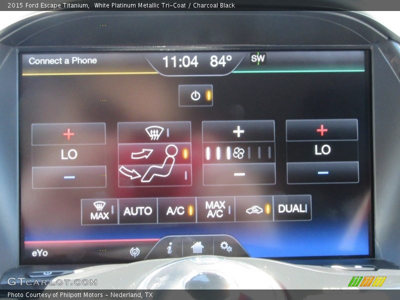 White Platinum Metallic Tri-Coat / Charcoal Black 2015 Ford Escape Titanium