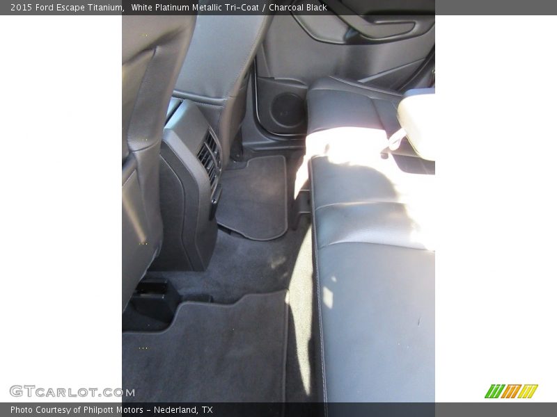White Platinum Metallic Tri-Coat / Charcoal Black 2015 Ford Escape Titanium