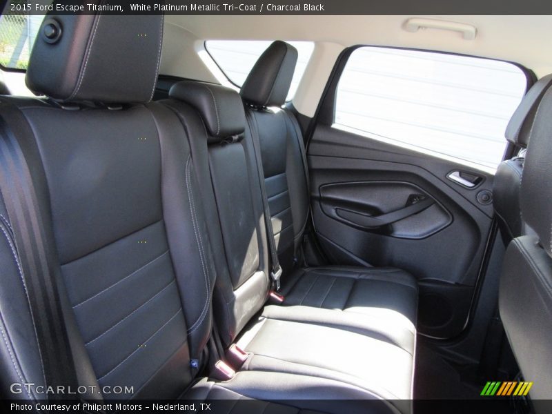 White Platinum Metallic Tri-Coat / Charcoal Black 2015 Ford Escape Titanium