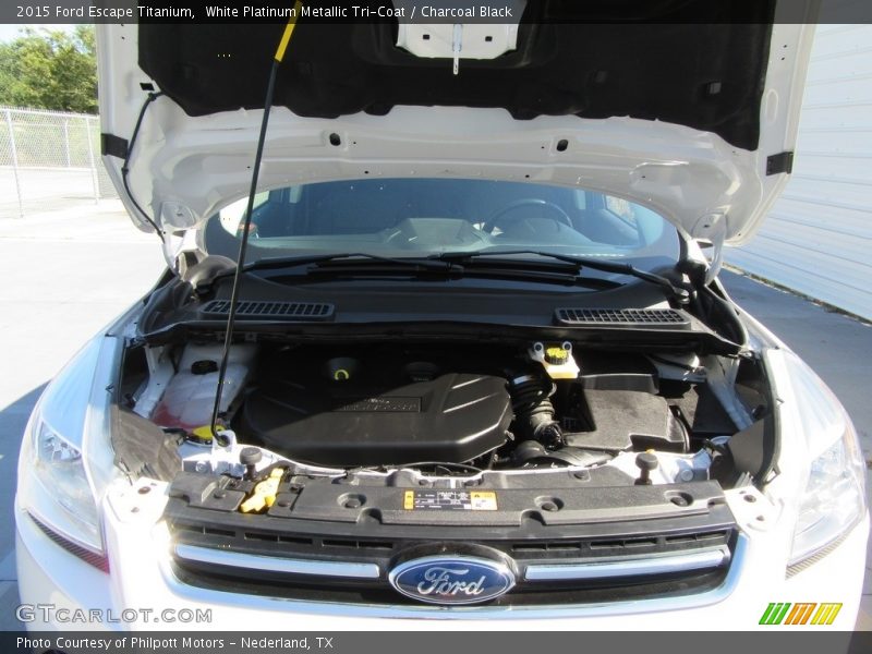 White Platinum Metallic Tri-Coat / Charcoal Black 2015 Ford Escape Titanium