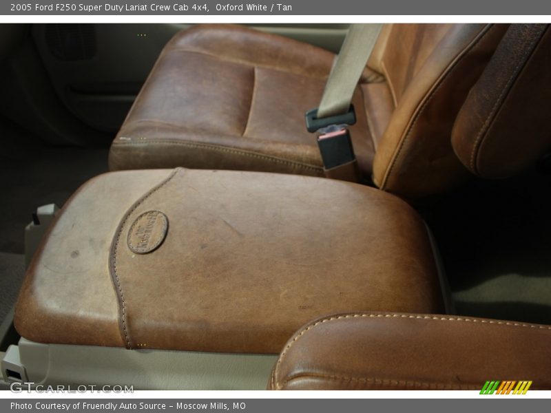 Oxford White / Tan 2005 Ford F250 Super Duty Lariat Crew Cab 4x4