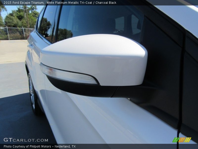 White Platinum Metallic Tri-Coat / Charcoal Black 2015 Ford Escape Titanium