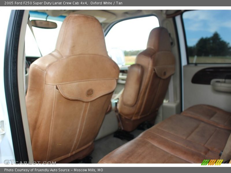 Oxford White / Tan 2005 Ford F250 Super Duty Lariat Crew Cab 4x4