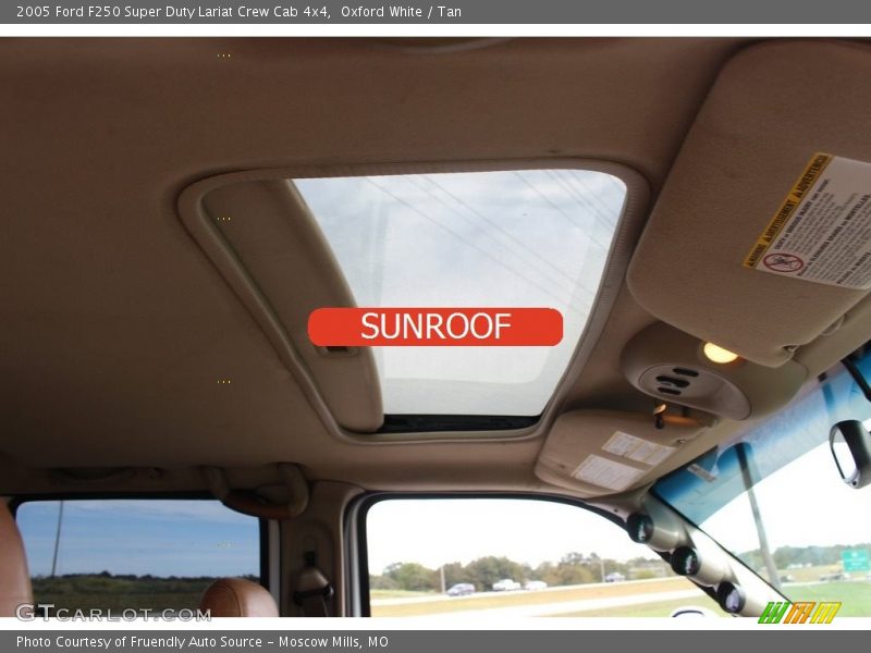 Oxford White / Tan 2005 Ford F250 Super Duty Lariat Crew Cab 4x4
