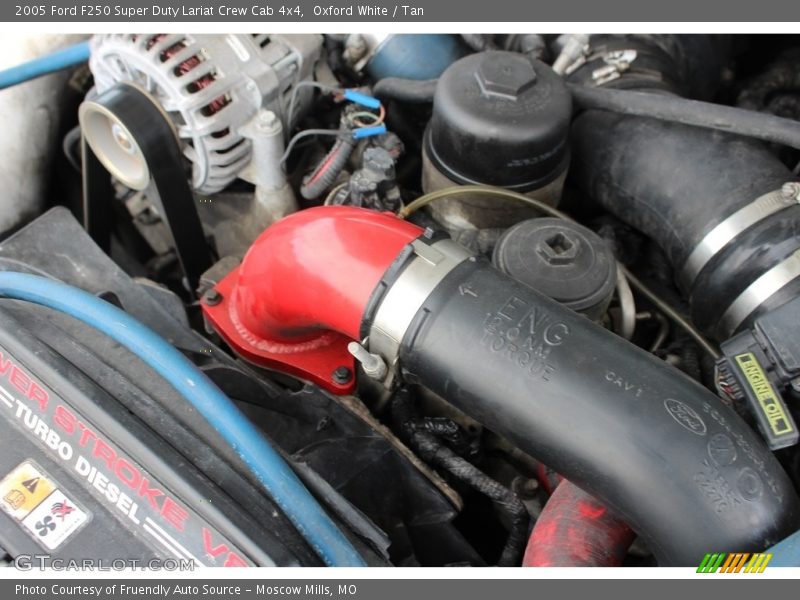 Oxford White / Tan 2005 Ford F250 Super Duty Lariat Crew Cab 4x4