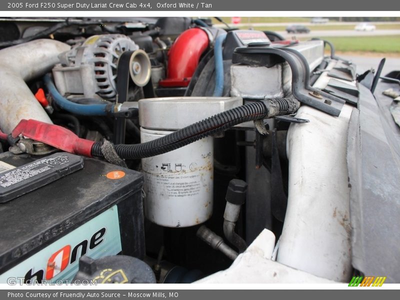 Oxford White / Tan 2005 Ford F250 Super Duty Lariat Crew Cab 4x4