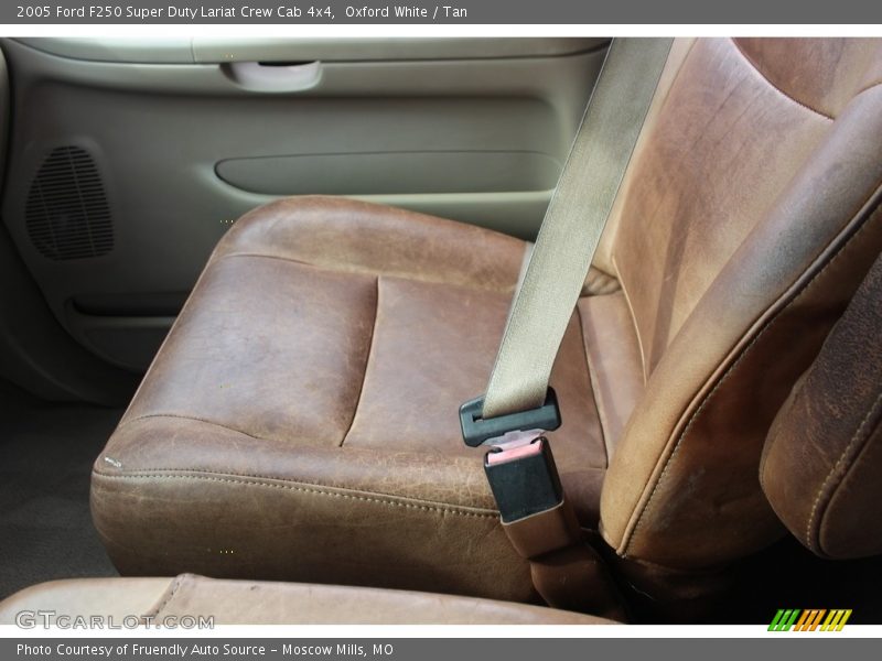 Oxford White / Tan 2005 Ford F250 Super Duty Lariat Crew Cab 4x4