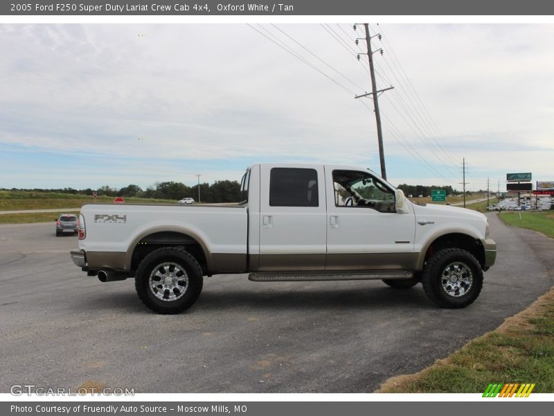 Oxford White / Tan 2005 Ford F250 Super Duty Lariat Crew Cab 4x4