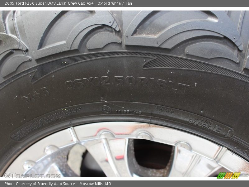 Oxford White / Tan 2005 Ford F250 Super Duty Lariat Crew Cab 4x4