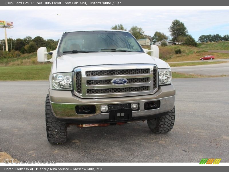 Oxford White / Tan 2005 Ford F250 Super Duty Lariat Crew Cab 4x4