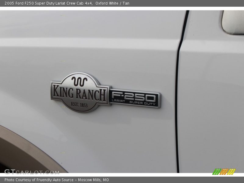 Oxford White / Tan 2005 Ford F250 Super Duty Lariat Crew Cab 4x4