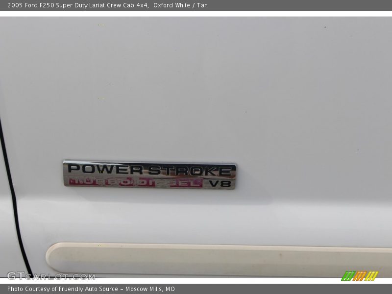 Oxford White / Tan 2005 Ford F250 Super Duty Lariat Crew Cab 4x4