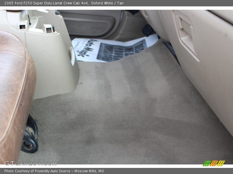 Oxford White / Tan 2005 Ford F250 Super Duty Lariat Crew Cab 4x4