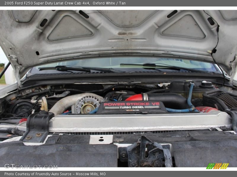 Oxford White / Tan 2005 Ford F250 Super Duty Lariat Crew Cab 4x4