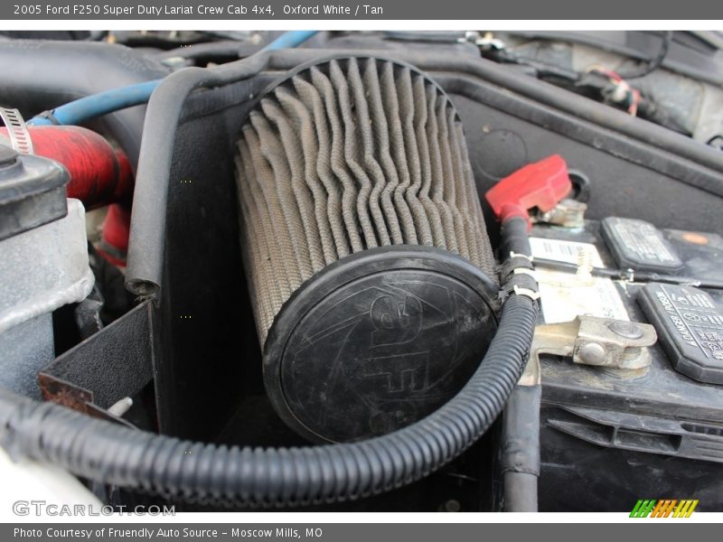 Oxford White / Tan 2005 Ford F250 Super Duty Lariat Crew Cab 4x4
