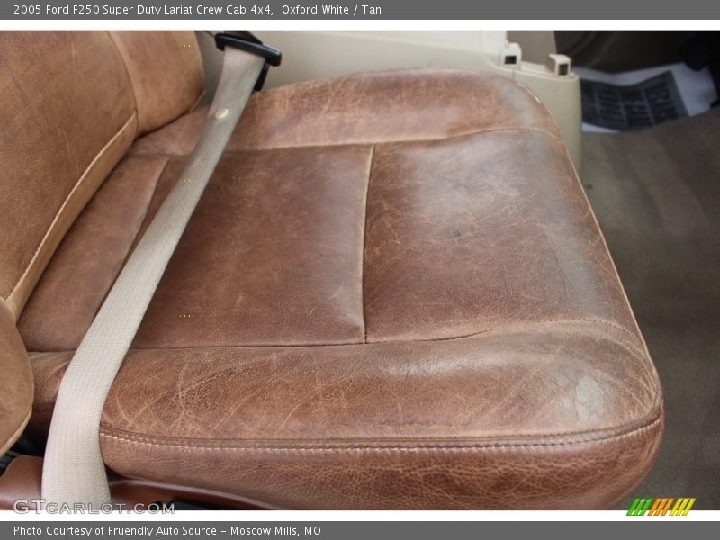 Oxford White / Tan 2005 Ford F250 Super Duty Lariat Crew Cab 4x4