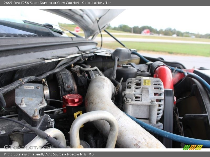 Oxford White / Tan 2005 Ford F250 Super Duty Lariat Crew Cab 4x4