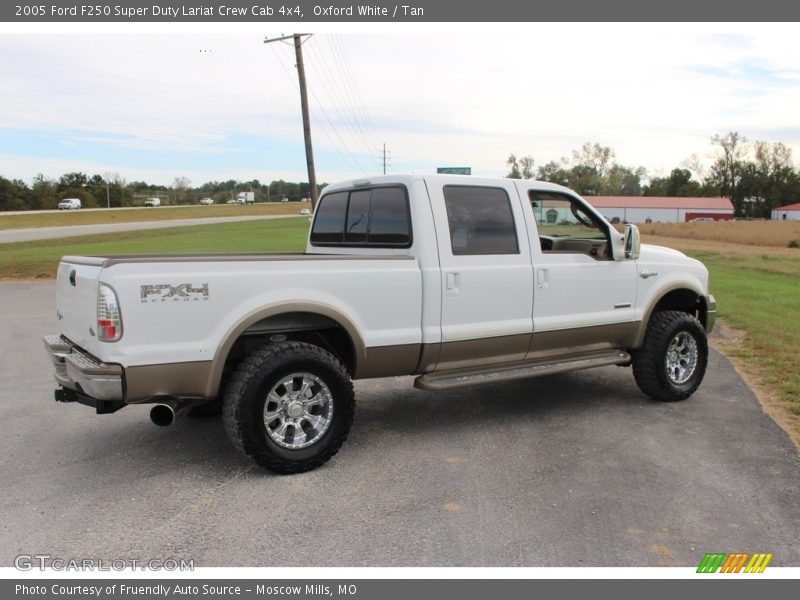 Oxford White / Tan 2005 Ford F250 Super Duty Lariat Crew Cab 4x4