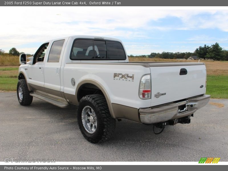 Oxford White / Tan 2005 Ford F250 Super Duty Lariat Crew Cab 4x4