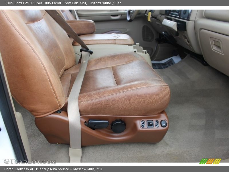 Oxford White / Tan 2005 Ford F250 Super Duty Lariat Crew Cab 4x4