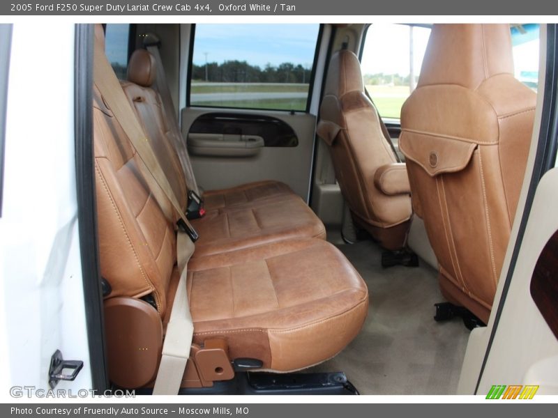 Oxford White / Tan 2005 Ford F250 Super Duty Lariat Crew Cab 4x4
