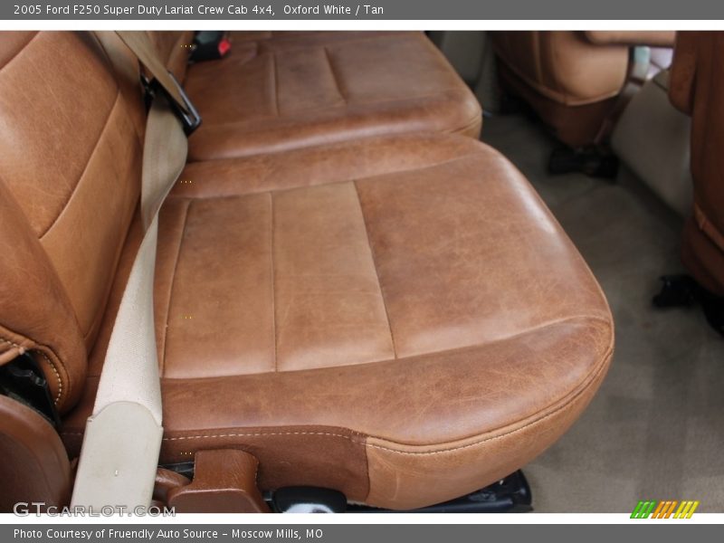 Oxford White / Tan 2005 Ford F250 Super Duty Lariat Crew Cab 4x4