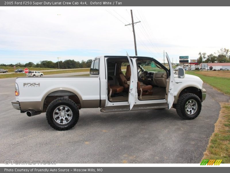 Oxford White / Tan 2005 Ford F250 Super Duty Lariat Crew Cab 4x4