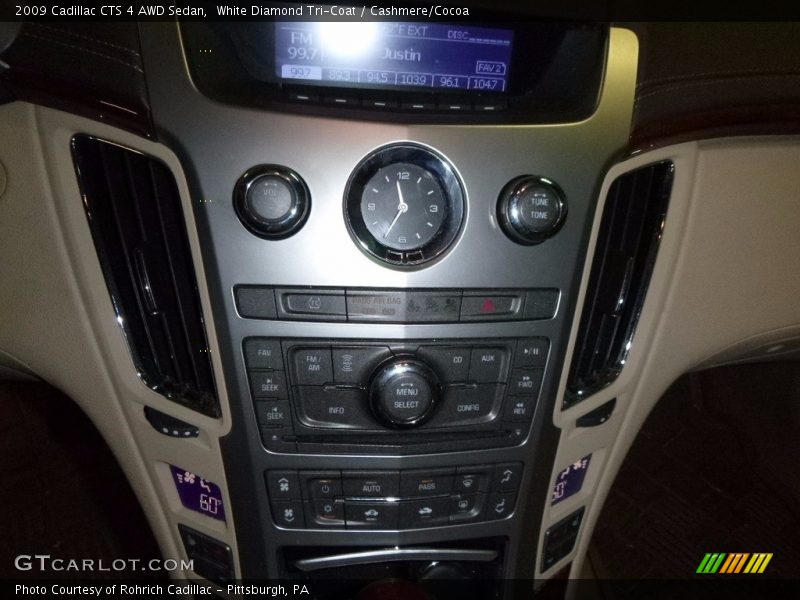 White Diamond Tri-Coat / Cashmere/Cocoa 2009 Cadillac CTS 4 AWD Sedan